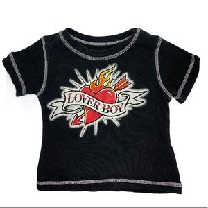 4/$12 💥 EUC (18m) Now & Zen Baby Infant Black "Lover Boy" Graphic Tee (686)